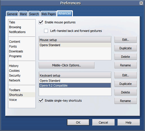 Opera 9.2-compatible keyboard shortcuts file