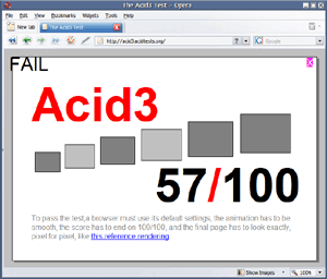 The Acid3 Test
 - Opera 9.50 Alpha build 9500