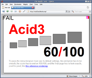 The Acid3 Test
 - Opera 9.50 Beta 1 build 9613