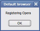Registering Opera