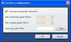 BitTorrent configuration